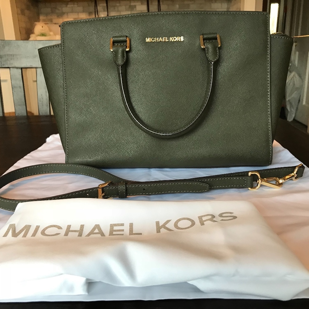 Michael Kors Selma Large Saffiano Leather Satchel
